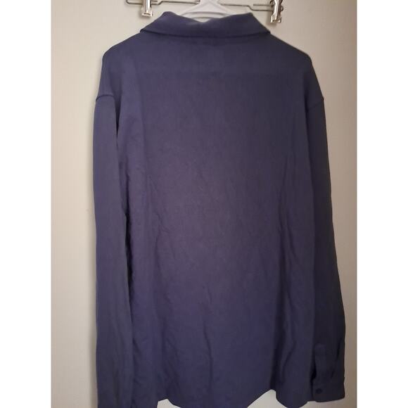 Gap Long Sleeve Knit Button Down Shirt Size X- Large Blue - Picture 4 of 9